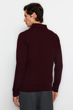 TRENDYOL MAN Lacivert Slim Fit Yunlu Polo Yaka Dugmeli Smart Triko Kazak TMNAW23KZ00238 - Trendyolmilla фото 17