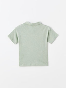 Resort Yaka K?sa Kollu Bask?l? Erkek Bebek Ti??rt - Waikiki фото 2