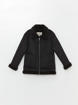 Ceket Yaka Erkek Bebek Deri G?r?n?ml? Mont