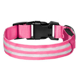 ВИА Светодиодный ошейник "Конти", розовый, размер S, 2,5x40см 88кит09