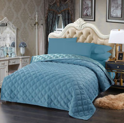 Покрывало Ромб 220x240 Серо-голубой POKARR10