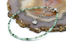 Браслет из фианитов шарик гр.2мм цв.графит, 16,5см - Радуга камня фото 9