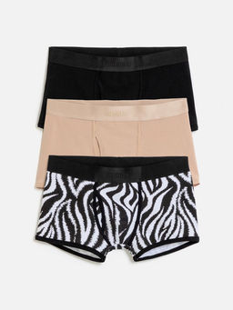 33104130004 Трусы боксер муж.в наборе из 3 шт Finn бежевый с черным - Infinity Lingerie фото 6