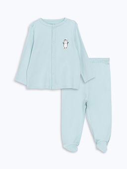 Bisiklet Yaka Erkek Bebek H?rka ve Pantolon 2li