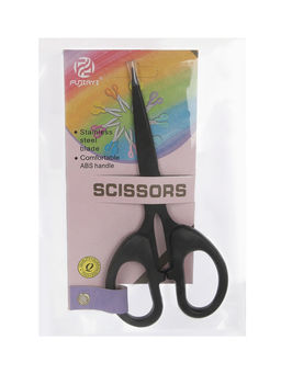 Цена за 2 шт. Ножницы канцелярские 14 см, черные, длина лезвия 8.7 см