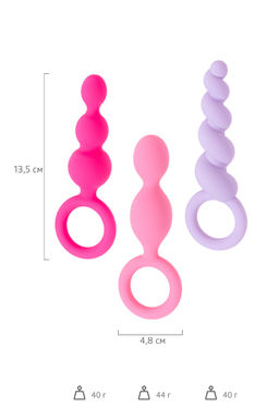 Набор анальных плагов Satisfyer, силикон, ассорти, 13,5 см.  фото 7
