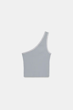 TOP ASIM?TRICO BRILLOS / Gris oscuro - Zara фото 8