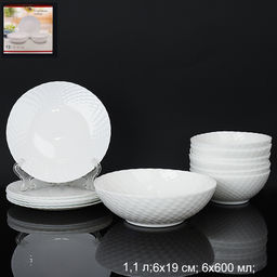 Столовый набор 13 предметов белый фактурный / WV13AT/75685 (WHITE) /уп 4/ С / - Галеонтрейд фото 18