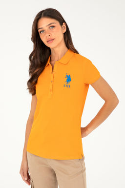 Женская оранжевая базовая футболка Неожиданная скидка в корзине