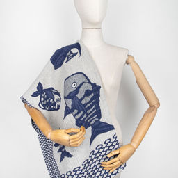 Полотенце 17С356-ШР/у. 55*115 "Аквариум-1" цв. 3 рис. 373 синий