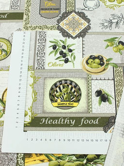 Вафельное полотно Дары оливы, ш.1.5м, хлопок-100%, 150гр/м.кв - Купава фото 2