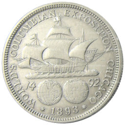 1/2 доллара 1893 года США Колумбийская выставка в Чикаго