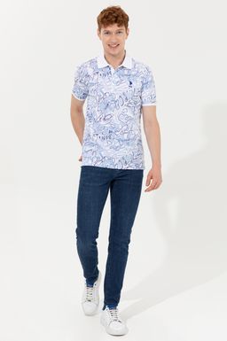 U. S. Polo Assn Мужская синяя футболка с воротником-поло - U.s. polo assn фото 4