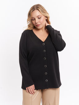 Кардиган в рубчик GA81008BLK01 - Артесса фото 2