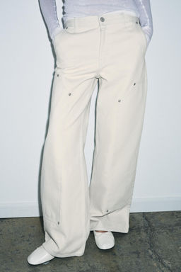 ZW COLLECTION MID-WAIST JEANS WITH BELT LOOP - Zara фото 2