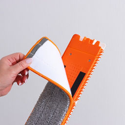 Швабра с отжимом, водосгоном и щёткой Raccoon, 2 насадки из микрофибры 50?11 см, стальная ручка 141 см фото 40