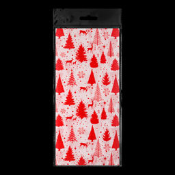 АКЦИЯ Цена за 1 шт. Набор ErichKrause Decor 4 листа упаковочной бумаги тишью Елочки красные 50х70см