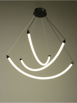 Светильник потолочный BayerLux «Крайс», 3хLED, 54 Вт, 3000К, чёрный, 70×70×34-184 см