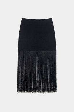 Юбка мини с бахромой из трикотажа - Mollis фото 5