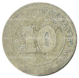 10 центов 1909 года Стрейтс Сетлментс