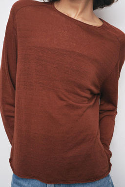 LINEN BLEND KNIT SWEATER - Zara фото 10