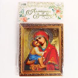 Алмазная вышивка «Почаевская», 21 × 25 см, холст, ёмкость, с частичным заполнением