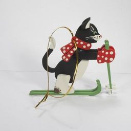 Новогодние украшения - Кошка на лыжах 9005 - Idh фото 4