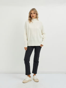 водолазка женская из шерсти в молочном цвете - Glenfield фото 2