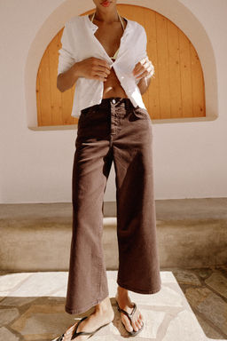 JEANS Z1975 CULOTTE TIRO ALTO COMFORT / Marr?n
