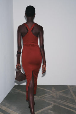 LONG POLYAMIDE DRESS - Zara фото 3