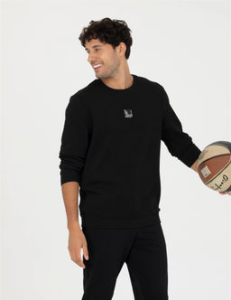 Siyah Regular Fit Sweatshirt
