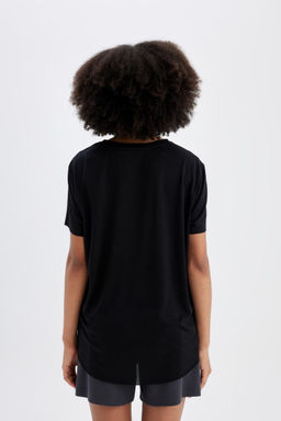 DeFactoFit Спортивная футболка Oversize с круглым вырезом и короткими рукавами из модала  фото 15