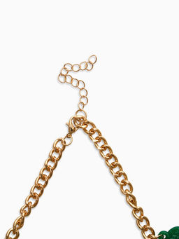 Цепь с подвесами "Вишня", цветная в золоте