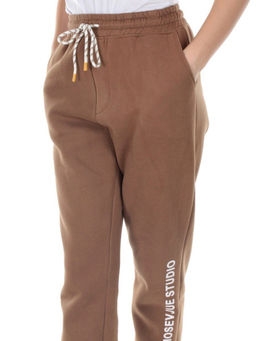 M053 BROWN Брюки спортивные утепленные женские (85% хлопок, 10% полиэстер, 5% спандекс) - Фабричный китай фото 4