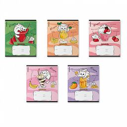 Цена за 10 шт. Тетрадь школьная ученическая ErichKrause Смурзи, 18 листов, клетка (в плёнке по 10 шт.)_MIX-PACK  фото 2