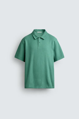 POLO REGULAR FIT ESTRUCTURA / Verde fuerte - Zara фото 7