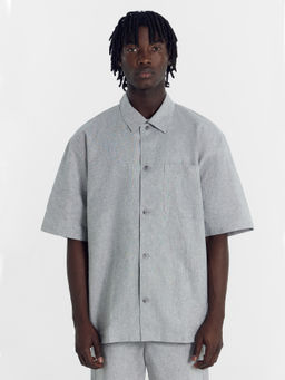 Рубашка мужская серая с коротким рукавом двухцветный серый 111887 - Mark formelle фото 2