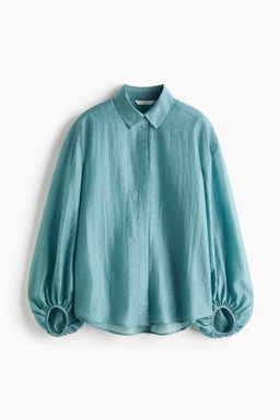 Blusa en mezcla de lino - H&m фото 2
