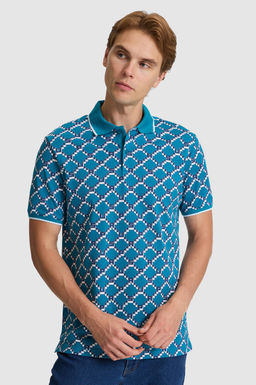Erkek Petrol Regular Fit Polo Yaka Ti__rt