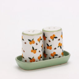 Солонка и перечница новогодние «Апельсины», 12×6.5×7 см, ручная работа