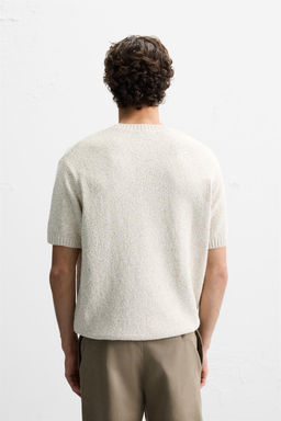 BOUCLE TEXTURED KNIT T-SHIRT - Zara фото 3