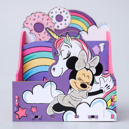 Органайзер для канцелярии, 14?14?16 см, Минни Маус и единорог