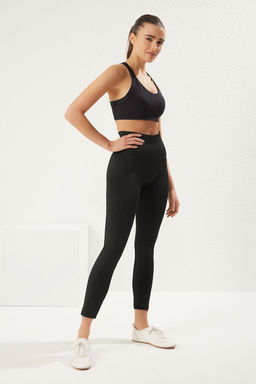 TRENDYOLMILLA Siyah Reflektor Bask? Detayl? Tam Boy Orme Spor Tayt THMSS25TY00012  фото 3