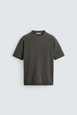 CAMISETA PUNTO PERLADO / Gris oscuro