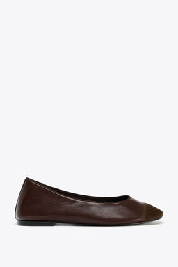 LEATHER BALLERINAS - Zara фото 13