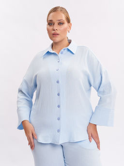 Блузка из муслина BL28501BLU15