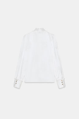 JACQUARD SATIN BLOUSE - Zara фото 8