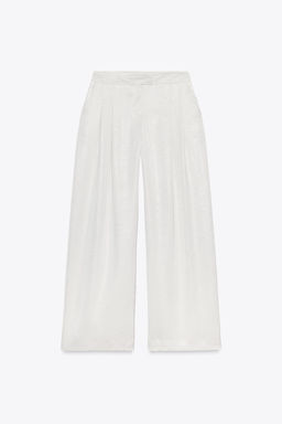 SATIN WIDE-LEG TROUSERS - Zara фото 8