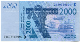 Банкнота 2000 франков 2003 (2024) года Западная Африка (D-Мали)