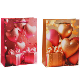 Пакет подарочный "Море сердец" 18*24*8.5 см